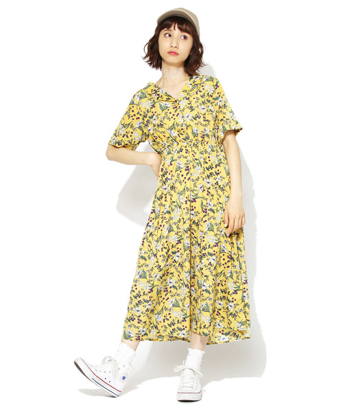 Spinns スピンズ の 花柄オープンカラーワンピース2 ワンピース Wear