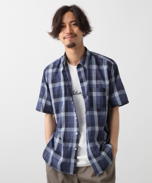 RAGEBLUE（レイジブルー）の「チェックシャツ/801896（シャツ/ブラウス・メンズ・ホワイト/ワインレッド/マスタード/ネイビー・MEDIUM/LARGE/SMALL）」の2枚目の写真