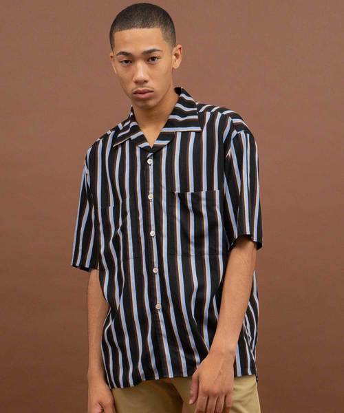 united tokyo ストライプ 半袖シャツ