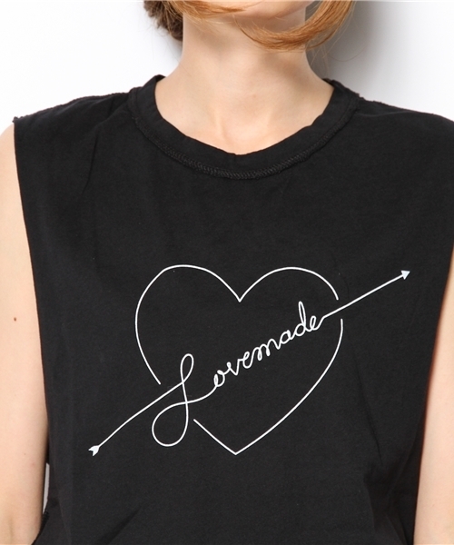 Another Edition（アナザーエディション）の「■LOVE/M HEART TT◆（タンクトップ・レディース・ホワイト/ブラック・フリー）」の6枚目の写真