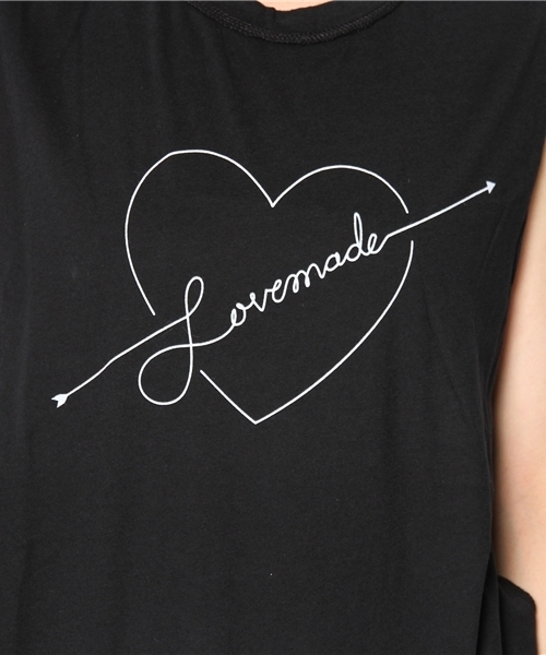 Another Edition（アナザーエディション）の「■LOVE/M HEART TT◆（タンクトップ・レディース・ホワイト/ブラック・フリー）」の7枚目の写真