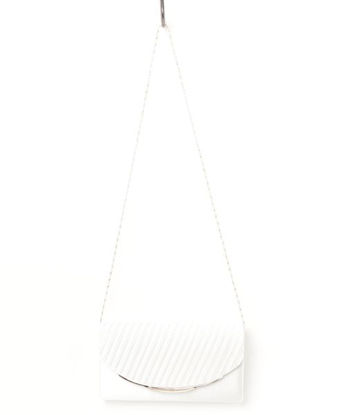 Cupid Heart（キューピッドハート）の「【Cupid Heart】結婚式BAG サテンプリーツバッグ（クラッチバッグ・レディース・ライトグレー/ベージュ/オフホワイト/ライトブラック・MEDIUM）」の9枚目の写真