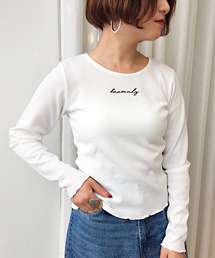apres jour | ロゴ刺繍ワッフルロンT【ZOZOTOWN限定アイテム】(Tシャツ/カットソー)