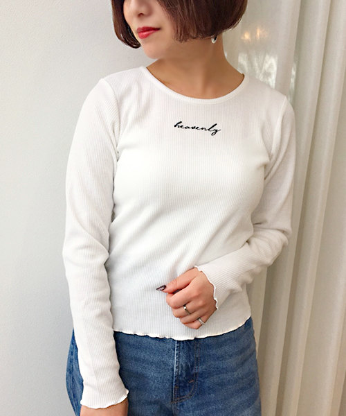 apres jour(アプレジュール)の「ロゴ刺繍ワッフルロンT【ZOZOTOWN限定アイテム】(Tシャツ/カットソー・レディース・ブラック/オフホワイト/ライトベージュ・フリー)」の15枚目の写真