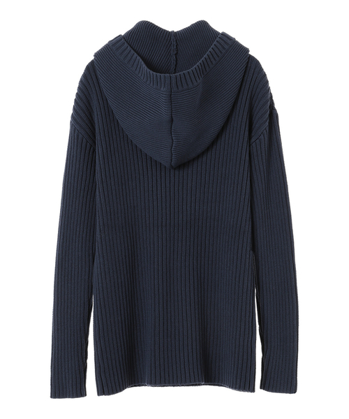 CLANE(クラネ)の「WIDE RIB HOODIE KNIT(ニット/セーター・レディース・ブラック/グリーン/ネイビー・1/2)」の5枚目の写真