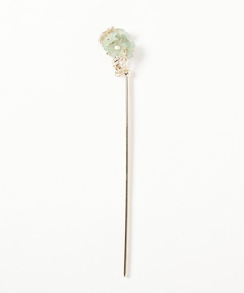 カヤ（カヤ）の「【カヤ】花ブーケメタルフリンジかんざし（その他ヘアアクセサリー・レディース・ホワイト/ピンク/オレンジ/グリーン/パープル・FREE）」の6枚目の写真