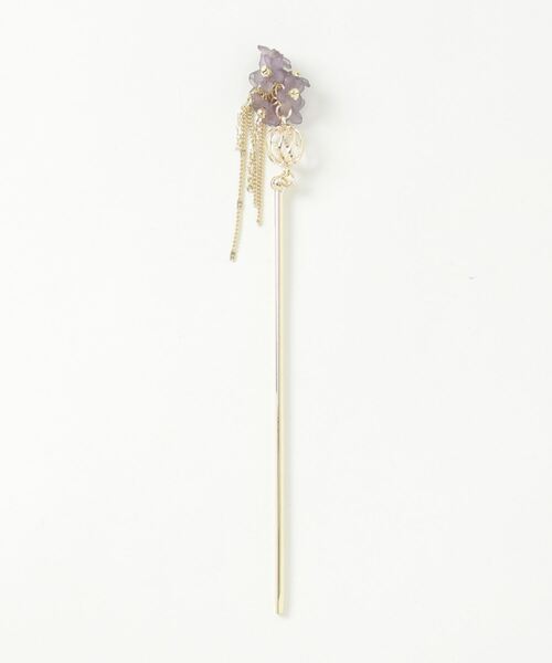 カヤ（カヤ）の「【カヤ】花ブーケメタルフリンジかんざし（その他ヘアアクセサリー・レディース・ホワイト/ピンク/オレンジ/グリーン/パープル・FREE）」の10枚目の写真