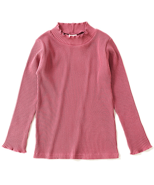 devirock（デビロック）の「リブ長袖Tシャツ（Tシャツ/カットソー・キッズ・ブラック/オフホワイト/杢グレー/パープル系その他/テラコッタ・110cm/100cm/120cm/130cm/140cm/150cm/160cm）」の18枚目の写真