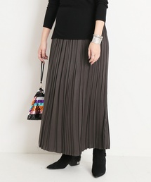 シルックサテンプリーツ スカート◆