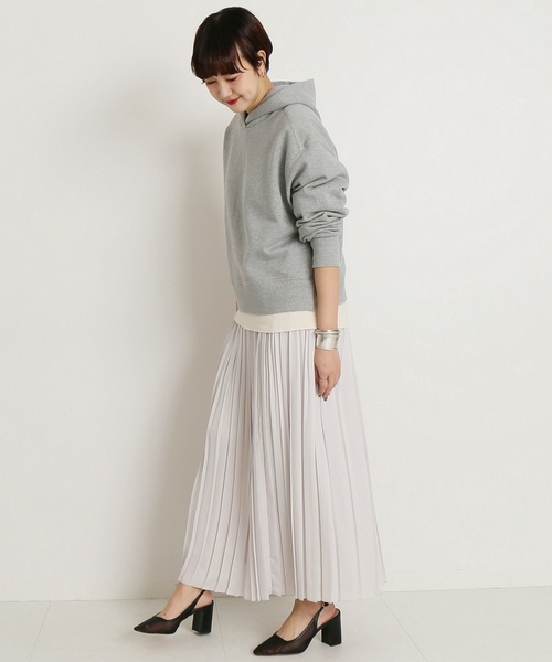 CITYSHOP(シティーショップ)の「シルックサテンプリーツ スカート◆(スカート・レディース・チャコールグレー/グリーン/アイボリー・FREE)」の14枚目の写真