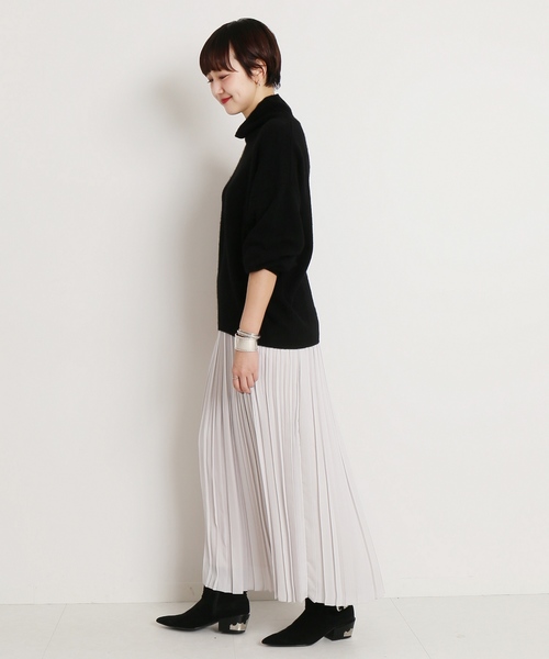 CITYSHOP(シティーショップ)の「シルックサテンプリーツ スカート◆(スカート・レディース・チャコールグレー/グリーン/アイボリー・FREE)」の18枚目の写真