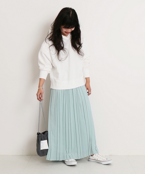 CITYSHOP(シティーショップ)の「シルックサテンプリーツ スカート◆(スカート・レディース・チャコールグレー/グリーン/アイボリー・FREE)」の12枚目の写真