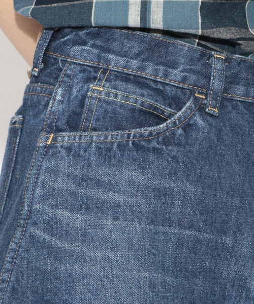 BEAMS BOY（ビームスボーイ）の「orslow × BEAMS BOY / ファームハウス スカート（デニムスカート・レディース・ライトインディゴブルー・0/1）」の3枚目の写真