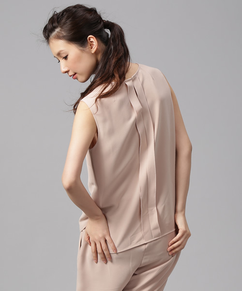 Liesse（リエス）の「【3】ノースリーブブラウス（シャツ/ブラウス・レディース・ブルー/ネイビー/ピンクベージュ・9）」の14枚目の写真