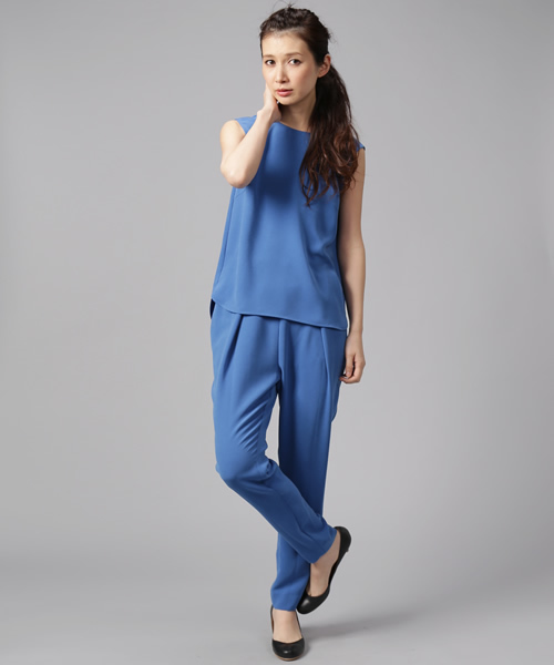 Liesse（リエス）の「【3】ノースリーブブラウス（シャツ/ブラウス・レディース・ブルー/ネイビー/ピンクベージュ・9）」の10枚目の写真