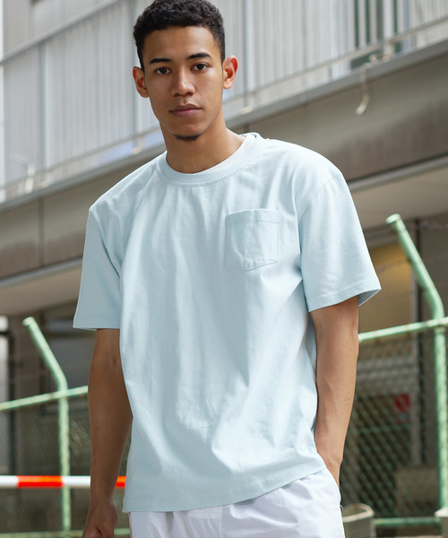 Ressaca（レサーカ）の「USAコットンポケット オーバーサイズTシャツ（Tシャツ/カットソー・メンズ・ホワイト/ブラック/ベージュ/ネイビー/グレー/オリーブ/サックスブルー/ピンク/グリーン/ラベンダー/ワイン/チャコール/ダークブラウン/パープル/ブルー/イエロー・M/L/XL）」の11枚目の写真