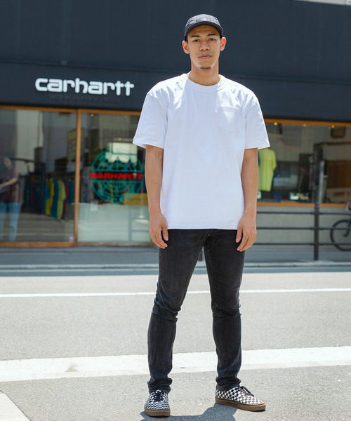 Ressaca（レサーカ）の「USAコットンポケット オーバーサイズTシャツ（Tシャツ/カットソー・メンズ・ホワイト/ブラック/ベージュ/ネイビー/グレー/オリーブ/サックスブルー/ピンク/グリーン/ラベンダー/ワイン/チャコール/ダークブラウン/パープル/ブルー/イエロー・M/L/XL）」の17枚目の写真