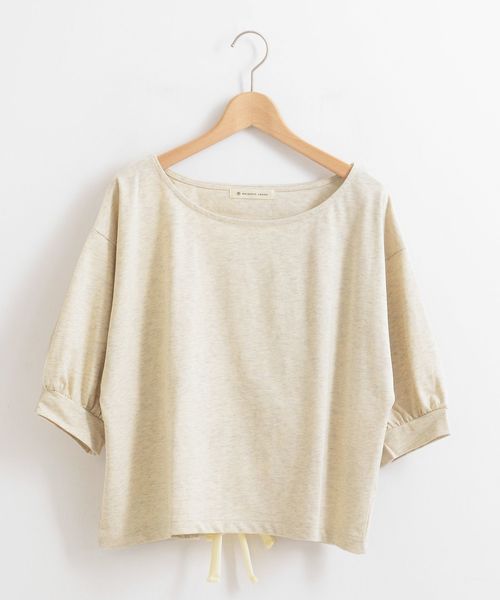 MAJESTIC LEGON(マジェスティックレゴン)の「後ろクロスリボントップス(Tシャツ/カットソー・レディース・ピンク/アイボリー/グレー・MEDIUM)」の14枚目の写真