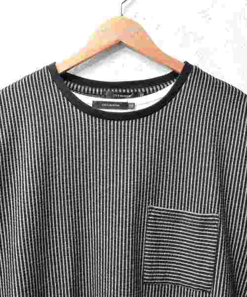 MinoriTY（マイノリティ）の「8分袖シアサッカーアンサンブル（Tシャツ/カットソー・メンズ・ホワイト×グレー/ブラック×ホワイト/ブラック系その他/ブルー系その他・M/L/XL）」の17枚目の写真