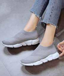 軽量ローカットソックススニーカー