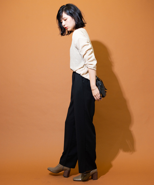 Aunt Marie's（アントマリーズ）の「AUNT MARIE'S ウエストタックスラックス/セットアップ（スラックス・レディース・ブラック/ベージュ/ブラウン・FREE）」の14枚目の写真