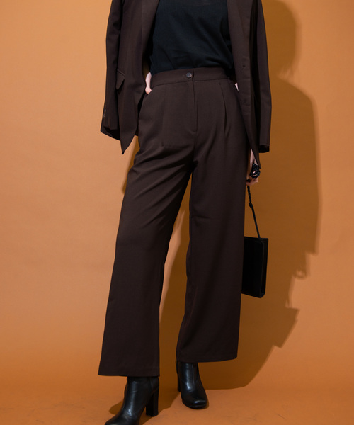 Aunt Marie's（アントマリーズ）の「AUNT MARIE'S ウエストタックスラックス/セットアップ（スラックス・レディース・ブラック/ベージュ/ブラウン・FREE）」の16枚目の写真