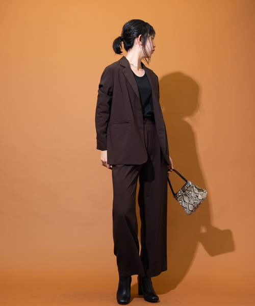 Aunt Marie's（アントマリーズ）の「AUNT MARIE'S ウエストタックスラックス/セットアップ（スラックス・レディース・ブラック/ベージュ/ブラウン・FREE）」の10枚目の写真