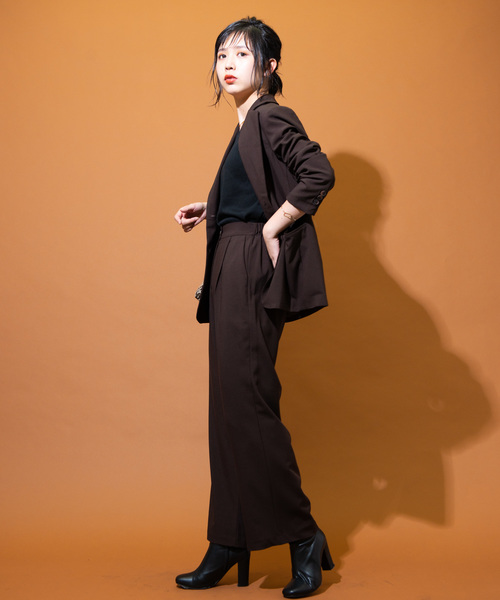 Aunt Marie's（アントマリーズ）の「AUNT MARIE'S ウエストタックスラックス/セットアップ（スラックス・レディース・ブラック/ベージュ/ブラウン・FREE）」の19枚目の写真