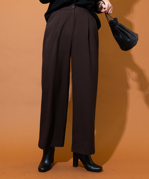 Aunt Marie's（アントマリーズ）の「AUNT MARIE'S ウエストタックスラックス/セットアップ（スラックス・レディース・ブラック/ベージュ/ブラウン・FREE）」の13枚目の写真