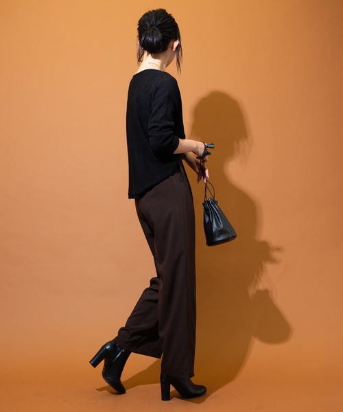 Aunt Marie's（アントマリーズ）の「AUNT MARIE'S ウエストタックスラックス/セットアップ（スラックス・レディース・ブラック/ベージュ/ブラウン・FREE）」の7枚目の写真