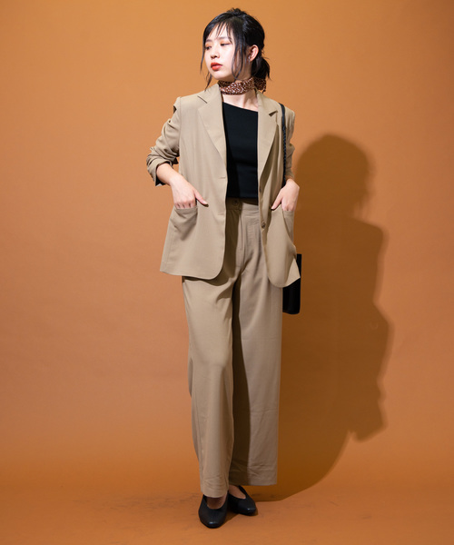 Aunt Marie's（アントマリーズ）の「AUNT MARIE'S ウエストタックスラックス/セットアップ（スラックス・レディース・ブラック/ベージュ/ブラウン・FREE）」の11枚目の写真