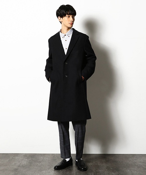 COMME CA COMMUNE(コムサコミューン)の「チェスターフィールドコート(チェスターコート・メンズ・オリーブ/ネイビー/ブラック/ネイビー系・MEDIUM/LARGE/SMALL/X-LARGE)」の6枚目の写真