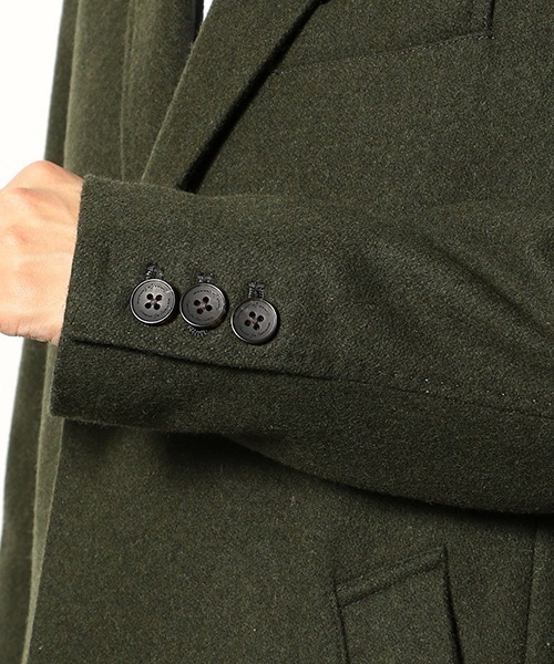 COMME CA COMMUNE(コムサコミューン)の「チェスターフィールドコート(チェスターコート・メンズ・オリーブ/ネイビー/ブラック/ネイビー系・MEDIUM/LARGE/SMALL/X-LARGE)」の13枚目の写真