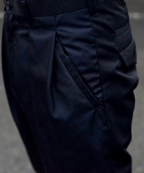 Milok（ミロック）の「RIB 1TUCK TROUSERS TYPE-2（スラックス