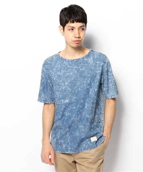 CIAOPANIC(チャオパニック)の「【TOOL FOR Ciaopanic】ケミカルP/Oシャツ(Tシャツ/カットソー・メンズ・ライトブルー/ネイビー・MEDIUM/LARGE)」の1枚目の写真