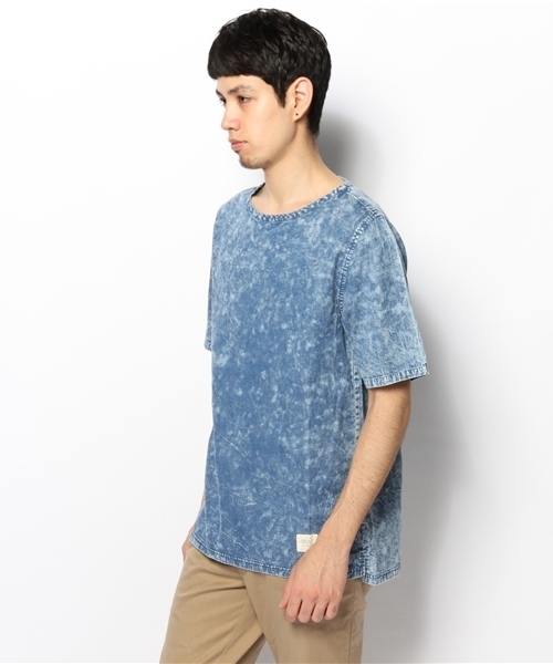 CIAOPANIC(チャオパニック)の「【TOOL FOR Ciaopanic】ケミカルP/Oシャツ(Tシャツ/カットソー・メンズ・ライトブルー/ネイビー・MEDIUM/LARGE)」の4枚目の写真