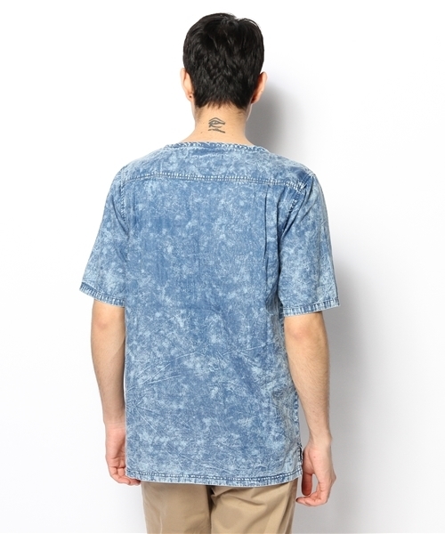 CIAOPANIC(チャオパニック)の「【TOOL FOR Ciaopanic】ケミカルP/Oシャツ(Tシャツ/カットソー・メンズ・ライトブルー/ネイビー・MEDIUM/LARGE)」の5枚目の写真