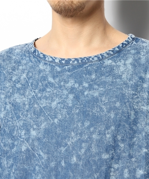 CIAOPANIC(チャオパニック)の「【TOOL FOR Ciaopanic】ケミカルP/Oシャツ(Tシャツ/カットソー・メンズ・ライトブルー/ネイビー・MEDIUM/LARGE)」の6枚目の写真