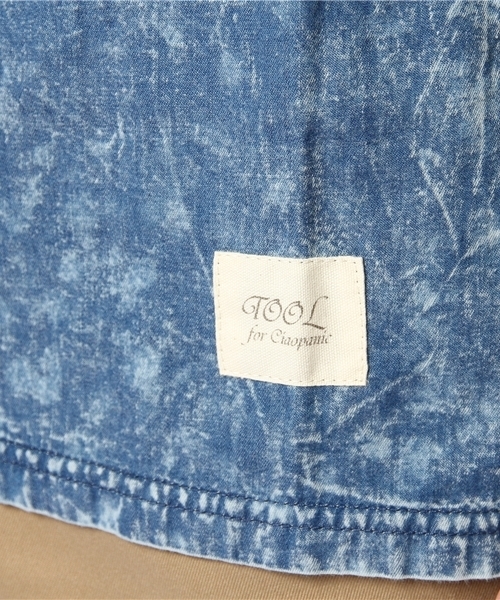 CIAOPANIC(チャオパニック)の「【TOOL FOR Ciaopanic】ケミカルP/Oシャツ(Tシャツ/カットソー・メンズ・ライトブルー/ネイビー・MEDIUM/LARGE)」の8枚目の写真