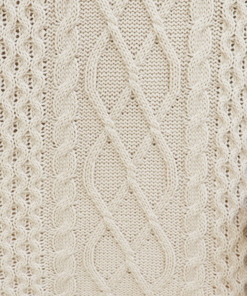 PairPair（ペアペア）の「ワンショルケーブルニットジャンパースカート（ジャンパースカート・レディース・ライトベージュ/ブラウン/モカ・FREE）」の19枚目の写真