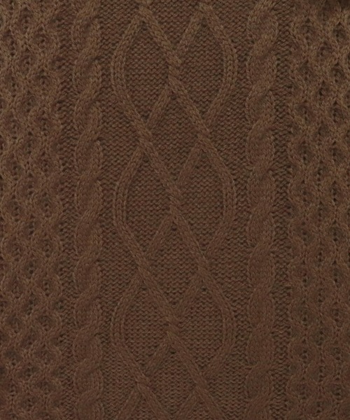 PairPair（ペアペア）の「ワンショルケーブルニットジャンパースカート（ジャンパースカート・レディース・ライトベージュ/ブラウン/モカ・FREE）」の21枚目の写真