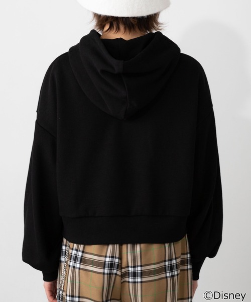 Disney（ディズニー）の「∴WEGO/Disneyワンポイントショートパーカー（パーカー・レディース・ブラック/ピンク/グリーン/アイボリー・FREE）」の15枚目の写真