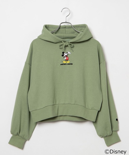 Disney（ディズニー）の「∴WEGO/Disneyワンポイントショートパーカー（パーカー・レディース・ブラック/ピンク/グリーン/アイボリー・FREE）」の20枚目の写真