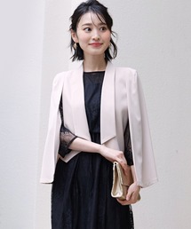 シンプル ボレロ 結婚式 お呼ばれ ジャケット