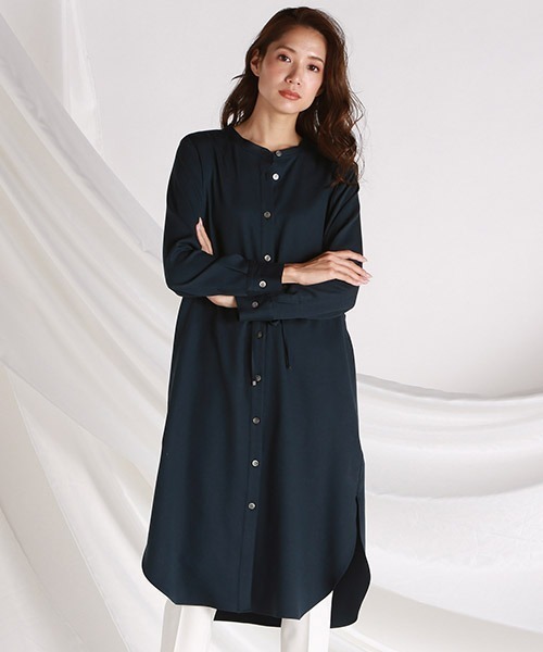 大きいサイズ バンドカラードロストワンピースチュニック ワンピース La F ラエフ のファッション通販 Zozotown