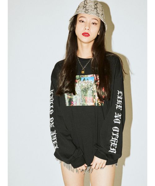 jouetie（ジュエティ）の「フォトペーストロンT（Tシャツ/カットソー・レディース・オフホワイト/ブラック/ライトブルー・MEDIUM）」の2枚目の写真