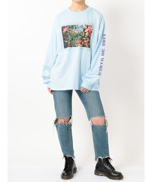 jouetie（ジュエティ）の「フォトペーストロンT（Tシャツ/カットソー・レディース・オフホワイト/ブラック/ライトブルー・MEDIUM）」の16枚目の写真