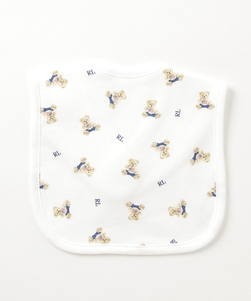 POLO RALPH LAUREN CHILDRENSWEAR（ポロ ラルフ ローレン チルドレンズウェア）の「Poloベア コットン インターロック ビブ（スタイ/よだれかけ・キッズ・ホワイト・ONE SIZE）」の2枚目の写真