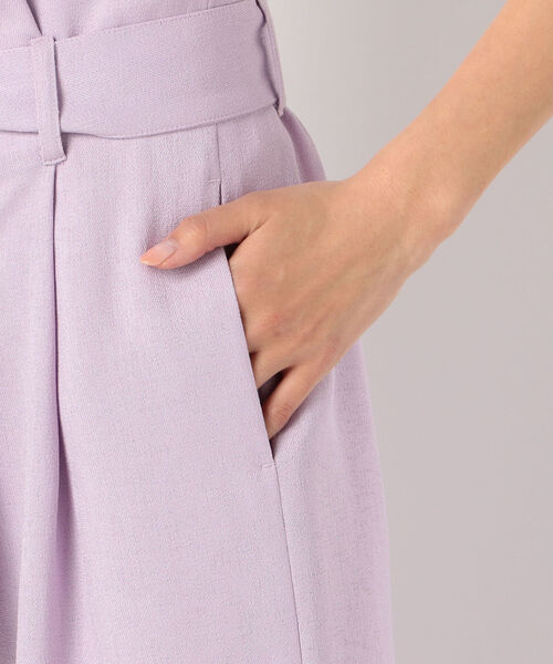 NOLLEY’S（ノーリーズ）の「[新色追加]麻調合繊ワイドパンツ（その他パンツ・レディース・ベージュ/ネイビー/ラベンダー/ピンク/グレー系その他/グレイッシュブルー・34/36/38）」の19枚目の写真