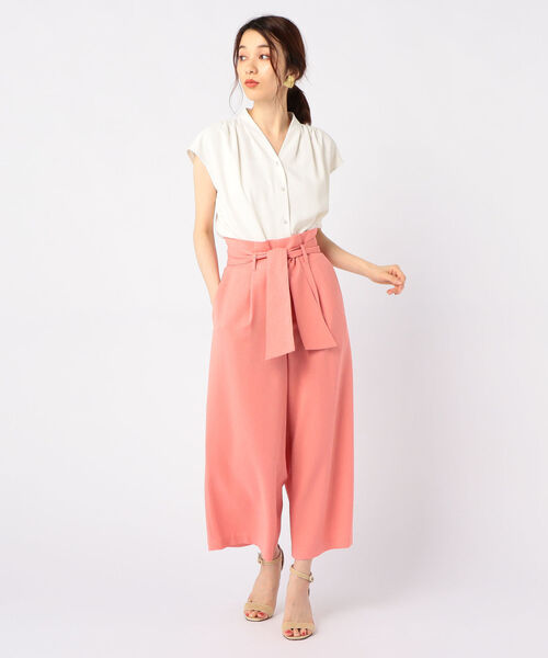 セール】[新色追加]麻調合繊ワイドパンツ（その他パンツ